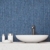 Picture of Crackled Stria Faux Texture Peel and Stick Wallpaper - Blue