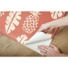 Picture of Pineapple Block Print Peel and Stick Wallpaper - Coral