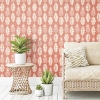 Picture of Pineapple Block Print Peel and Stick Wallpaper - Coral