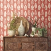 Picture of Pineapple Block Print Peel and Stick Wallpaper - Coral