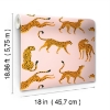 Picture of Cheetah Cheetah Peel and Stick Wallpaper - Pink