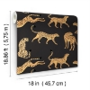 Picture of Cheetah Cheetah Peel and Stick Wallpaper - Black