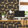 Picture of Cheetah Cheetah Peel and Stick Wallpaper - Black