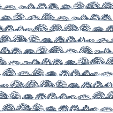 Picture of Doodle Scallop Peel and Stick Wallpaper - Indigo