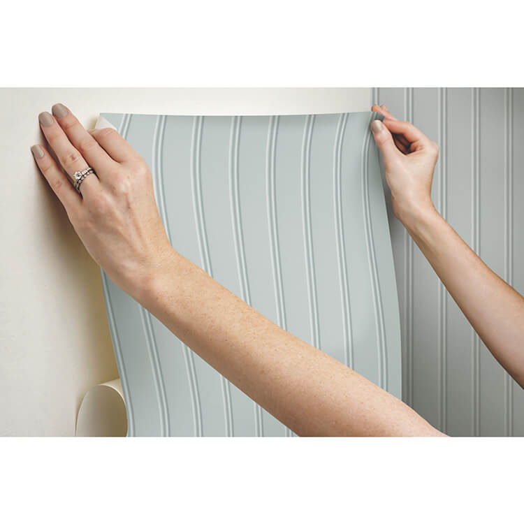 Beadboard Peel and Stick Wallpaper - Grey | RoomMates Décor