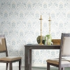 Picture of Persian Damask Peel and Stick Wallpaper - White