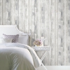 Picture of Distressed Wood Peel and Stick Wallpaper - Grey