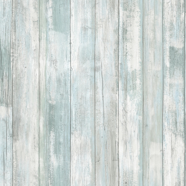 Picture of Distressed Wood Peel and Stick Wallpaper - Denim Blue