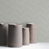 Picture of Herringbone Weave Peel and Stick Wallpaper - Grey