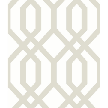 Picture of Gazebo Lattice Peel and Stick Wallpaper - Taupe