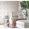 Picture of Gazebo Lattice Peel and Stick Wallpaper - Taupe