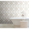 Picture of Gazebo Lattice Peel and Stick Wallpaper - Taupe