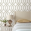 Picture of Gazebo Lattice Peel and Stick Wallpaper - Taupe