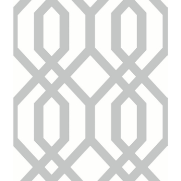 Picture of Gazebo Lattice Peel and Stick Wallpaper - Grey