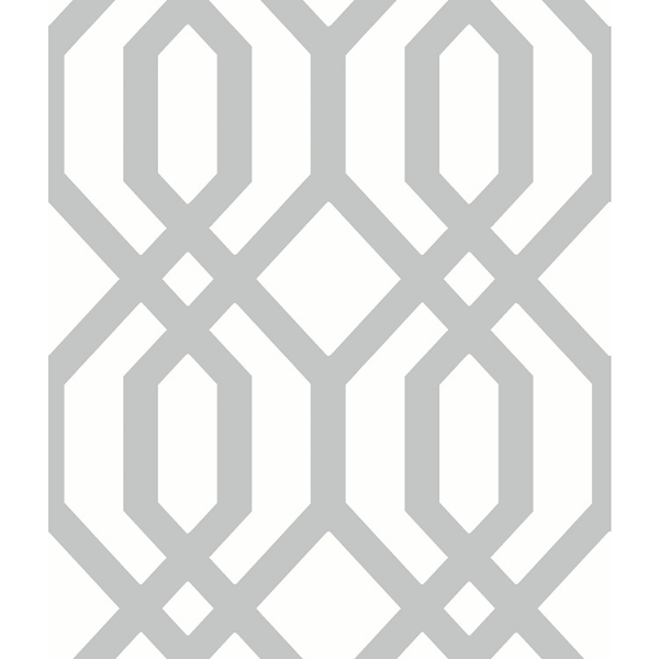 Picture of Gazebo Lattice Peel and Stick Wallpaper - Grey