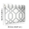 Picture of Gazebo Lattice Peel and Stick Wallpaper - Grey