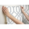 Picture of Gazebo Lattice Peel and Stick Wallpaper - Grey