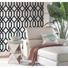 Picture of Gazebo Lattice Peel and Stick Wallpaper - Black