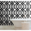 Picture of Gazebo Lattice Peel and Stick Wallpaper - Black