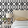 Picture of Gazebo Lattice Peel and Stick Wallpaper - Black