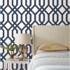 Picture of Gazebo Lattice Peel and Stick Wallpaper - Navy