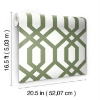 Picture of Gazebo Lattice Peel and Stick Wallpaper - Green