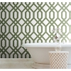 Picture of Gazebo Lattice Peel and Stick Wallpaper - Green