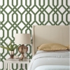 Picture of Gazebo Lattice Peel and Stick Wallpaper - Green