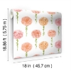 Picture of Mum Floral Peel & Stick Wallpaper - Pink