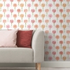 Picture of Mum Floral Peel & Stick Wallpaper - Pink