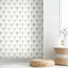 Picture of Mum Floral Peel & Stick Wallpaper - Grey