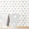 Picture of Mum Floral Peel & Stick Wallpaper - Grey