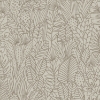 Picture of Tropical Leaves Sketch Peel and Stick Wallpaper - Taupe