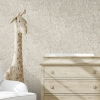 Picture of Tropical Leaves Sketch Peel and Stick Wallpaper - Taupe