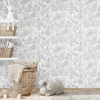 Picture of Forest Friends Peel & Stick Wallpaper - Grey