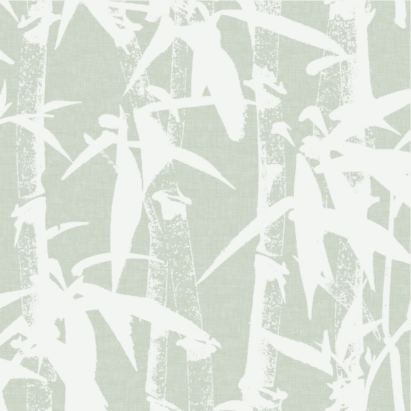 Picture of Modern Bamboo Peel & Stick Wallpaper - Green