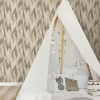 Picture of Fern & Feathers Peel and Stick Wallpaper - Tan