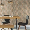 Picture of Fern & Feathers Peel and Stick Wallpaper - Red