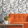 Picture of Jane Dixon Ribbon Trail Peel & Stick Wallpaper - Black