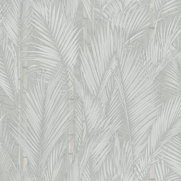 Picture of Swaying Fronds Peel & Stick Wallpaper - Grey