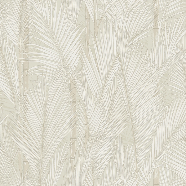 Picture of Swaying Fronds Peel & Stick Wallpaper - Taupe