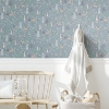 Picture of Spring Forest Pals Peel & Stick Wallpaper - Green