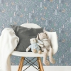 Picture of Spring Forest Pals Peel & Stick Wallpaper - Green