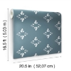 Picture of Rose Lindo Pressed Petals Peel & Stick Wallpaper - Denim