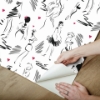 Picture of Glamour Peel & Stick Wallpaper - Black