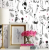 Picture of Glamour Peel & Stick Wallpaper - Black