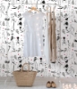 Picture of Glamour Peel & Stick Wallpaper - Black