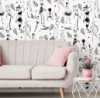 Picture of Glamour Peel & Stick Wallpaper - Black