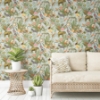 Picture of Tropical Zoo Peel & Stick Wallpaper - Blue