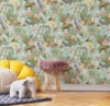 Picture of Tropical Zoo Peel & Stick Wallpaper - Blue